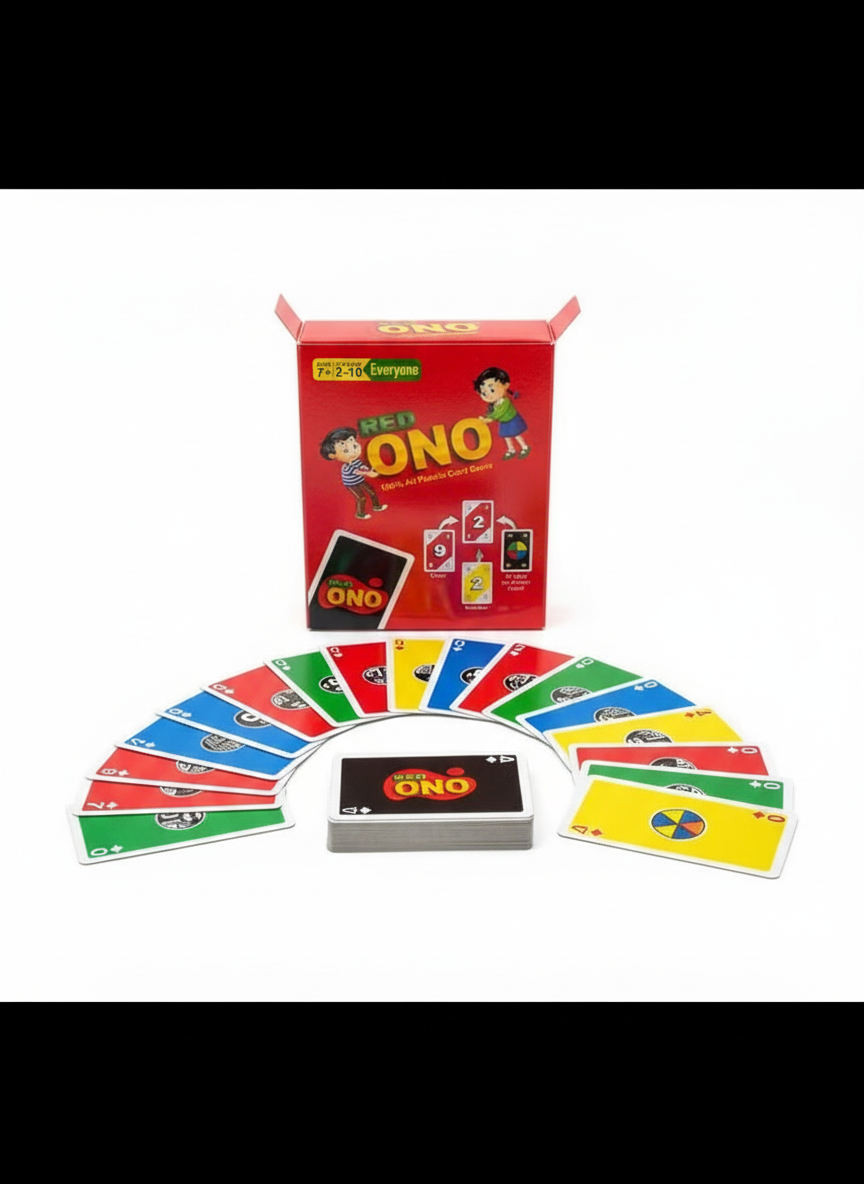PLASTIC PLAYING CARD ONO 6CASE/BX RED