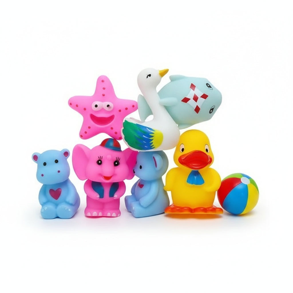 Samip Funny Bath Tub Toys for Baby Boys and Girls 6 - 24 Months: Combo of 6PCs Chu Chu Bath Toys for Baby Girls and Boys Interactive Water Play