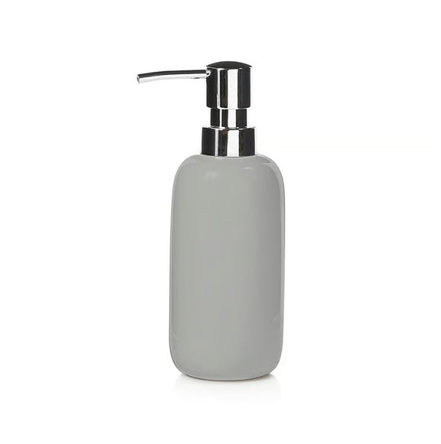 Grey bathroom soap dispenser