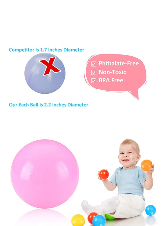 50-Piece Soft Crush-Proof Ocean Pit Toy Balls Multicolored Play Set for Toddlers