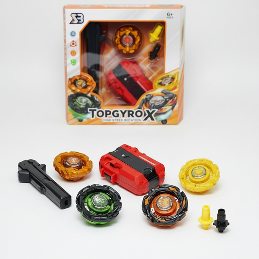 Top Gyro X spinning top toy set.