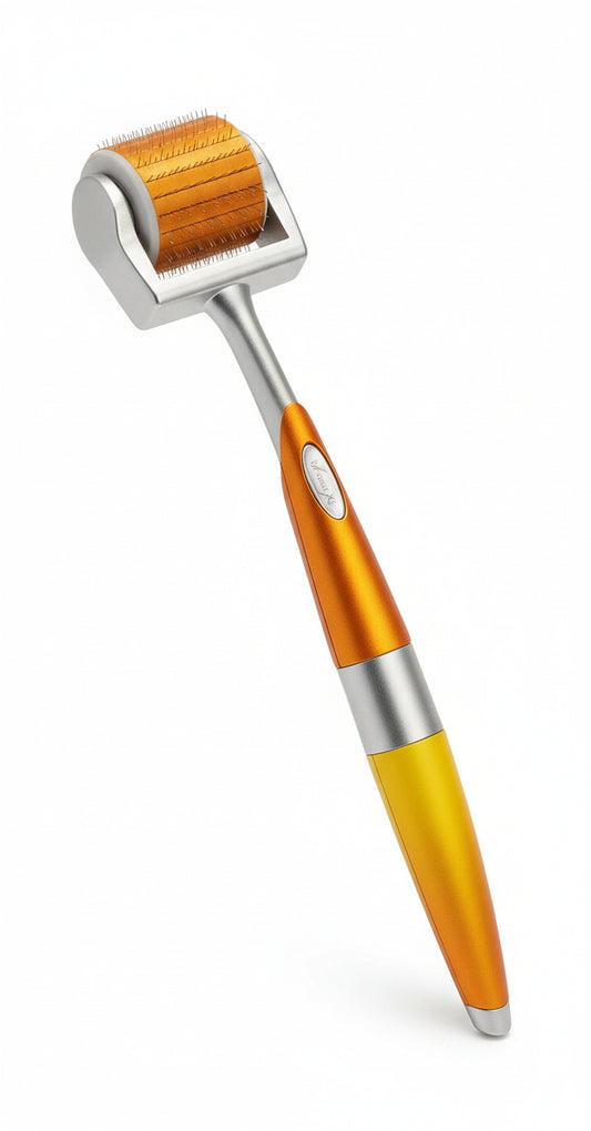 ZGTS Derma Roller with 540 Gold-Plated Titanium Needles