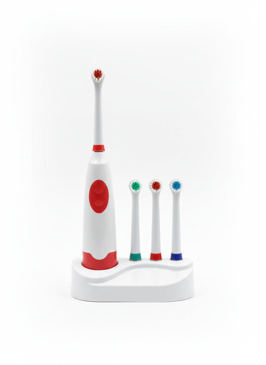 Electric Toothbrush with 3 Brush Heads Per Card Powerful Plaque