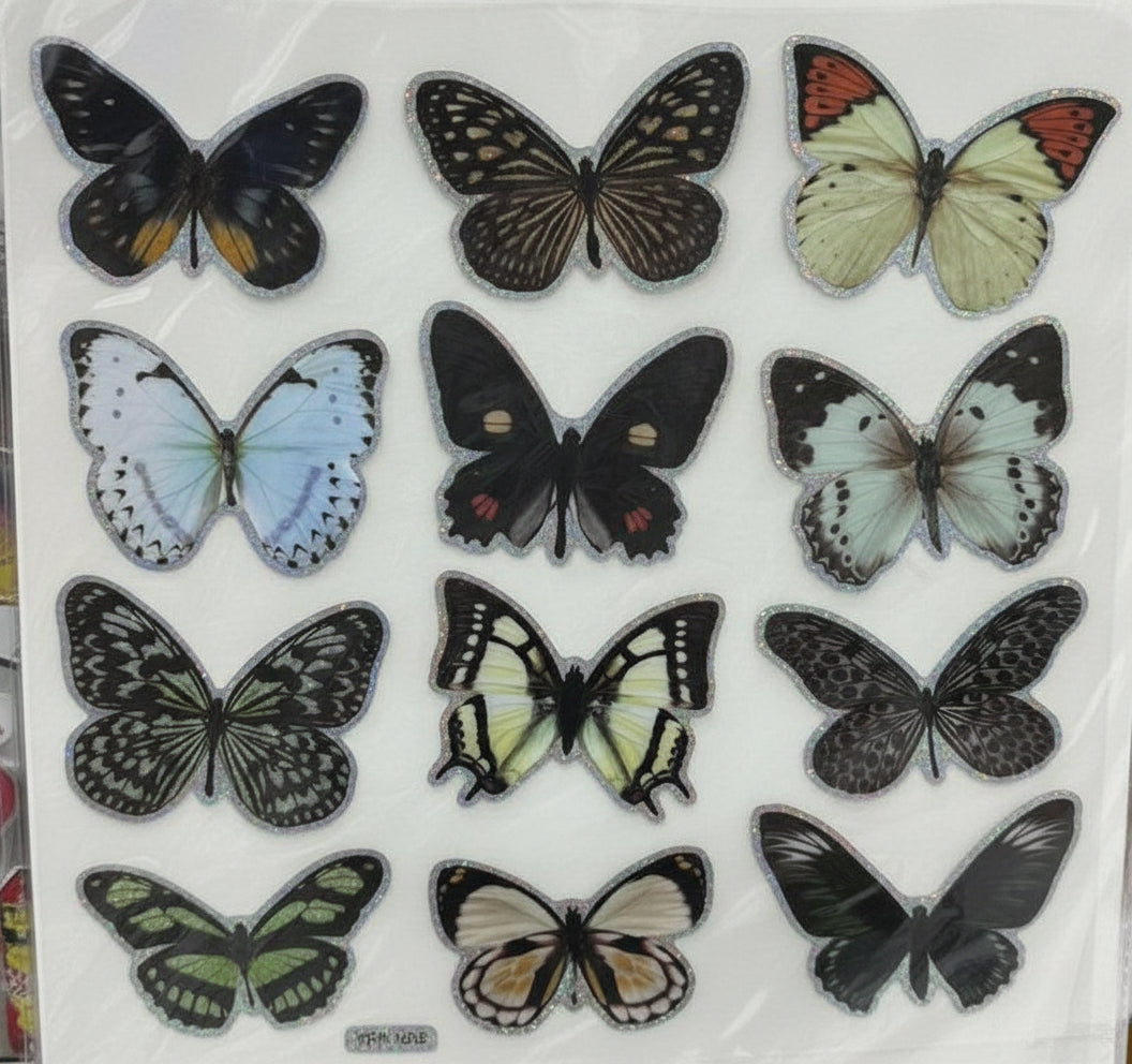 Stationery 3D butterfly stickers