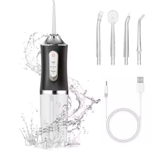 Portable Dental Water Flosser Oral Irrigator USB Rechargeable Water Floss Jet Tooth Pick 8 Tips 220ml Mouth washing machine